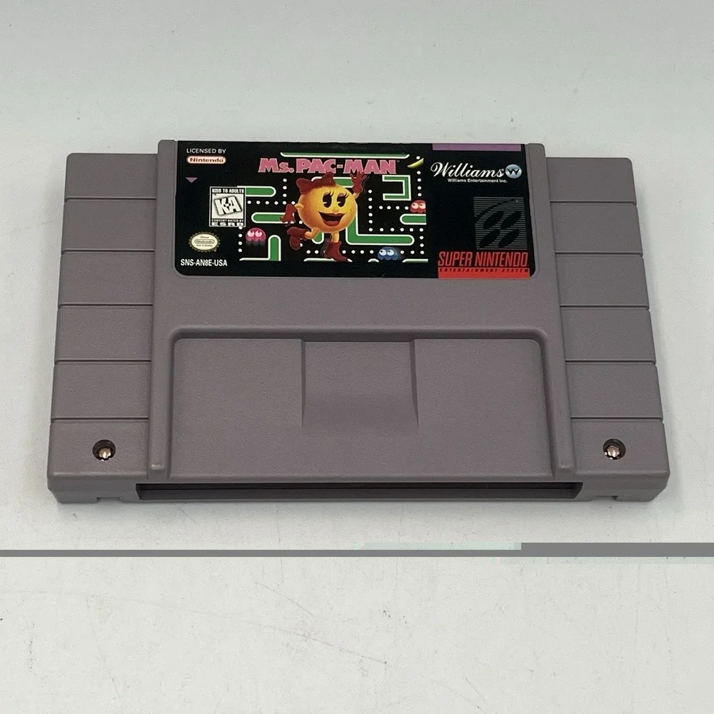 Ms. Pac-Man Super Nintendo Entertainment System Ms Pacman SNES Cart & Manual